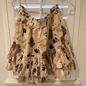 Ulla Johnson Ruffle Tiered Short Skirt